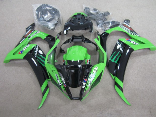 Carénage Kawasaki ZX10R 11-15 - Noir Vert Touch4 Monster Carénage Kawasaki ZX10R 11-15 - Noir Vert Touch4 Monster