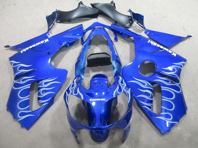 Carénage Kawasaki ZX12R 00-01 - Bleu Blanc Flamme Carénage Kawasaki ZX12R 00-01 - Bleu Blanc Flamme