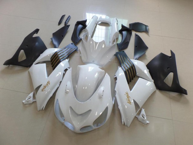 Carénage Kawasaki ZX14R ZZR 1400 06-11 - Blanc et Noir Mat Carénage Kawasaki ZX14R ZZR 1400 06-11 - Blanc et Noir Mat
