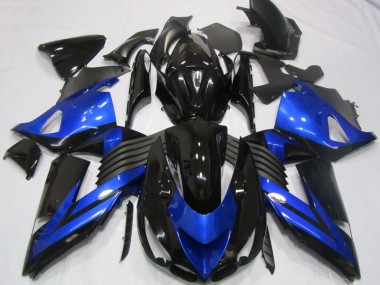 Carénage Kawasaki ZX14R ZZR 1400 06-11 - Noir Bleu