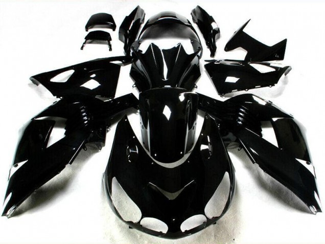 Carénage Kawasaki ZX14R ZZR 1400 06-11 - Noir Brillant Carénage Kawasaki ZX14R ZZR 1400 06-11 - Noir Brillant