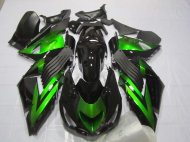 Carénage Kawasaki ZX14R ZZR 1400 06-11 - Noir Vert