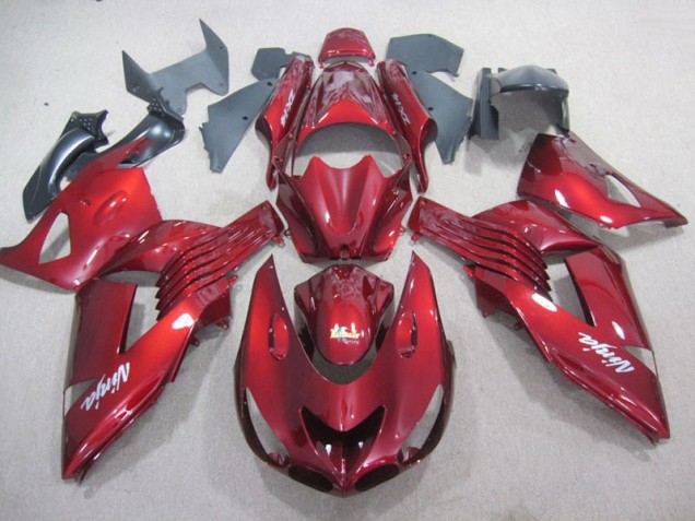 Carénage Kawasaki ZX14R ZZR 1400 06-11 - Rouge Blanc Ninja Décalque Carénage Kawasaki ZX14R ZZR 1400 06-11 - Rouge Blanc Ninja Décalque