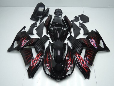 Carénage Kawasaki ZX14R ZZR 1400 06-11 - Rouge Flamme