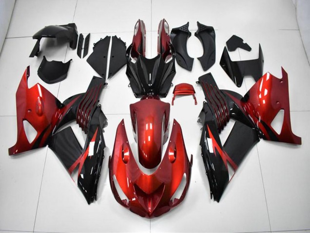 Carénage Kawasaki ZX14R ZZR 1400 06-11 - Rouge Noir Carénage Kawasaki ZX14R ZZR 1400 06-11 - Rouge Noir