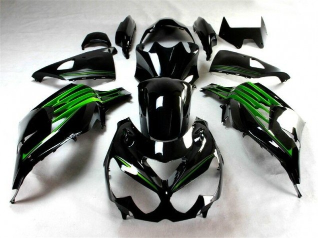 Carénage Kawasaki ZX14R ZZR 1400 12-21 - Noir Vert Carénage Kawasaki ZX14R ZZR 1400 12-21 - Noir Vert
