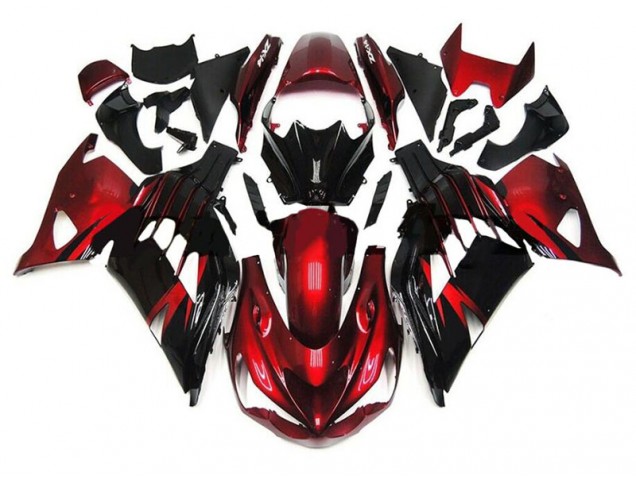 Carénage Kawasaki ZX14R ZZR 1400 12-21 - Rouge Noir Carénage Kawasaki ZX14R ZZR 1400 12-21 - Rouge Noir