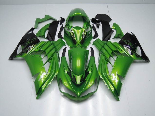 Carénage Kawasaki ZX14R ZZR 1400 12-21 - Vert Flamme Carénage Kawasaki ZX14R ZZR 1400 12-21 - Vert Flamme