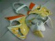 Carénage Kawasaki ZX6R 00-02 - Blanc Jaune Flamme Carénage Kawasaki ZX6R 00-02 - Blanc Jaune Flamme