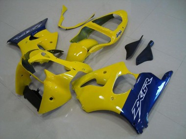Carénage Kawasaki ZX6R 00-02 - Jaune Bleu
