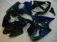 Carénage Kawasaki ZX6R 00-02 - Noir avec Bleu Flamme Carénage Kawasaki ZX6R 00-02 - Noir avec Bleu Flamme