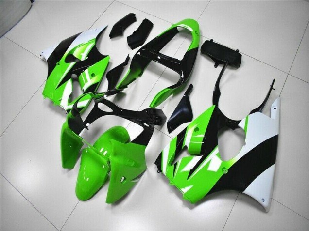 Carénage Kawasaki ZX6R 00-02 - Vert Blanc Noir Carénage Kawasaki ZX6R 00-02 - Vert Blanc Noir