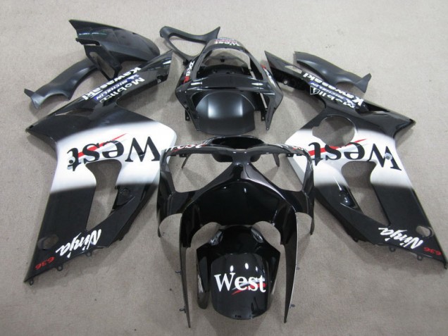 Carénage Kawasaki ZX6R 03-04 - Noir West Ninja 636