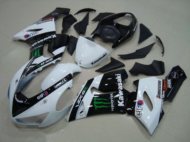 Carénage Kawasaki ZX6R 05-06 - Blanc Monster Carénage Kawasaki ZX6R 05-06 - Blanc Monster