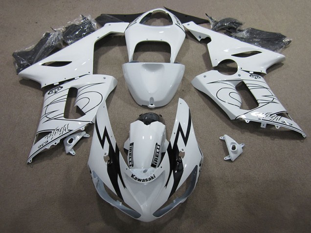 Carénage Kawasaki ZX6R 05-06 - Blanc Ninja 636 Carénage Kawasaki ZX6R 05-06 - Blanc Ninja 636