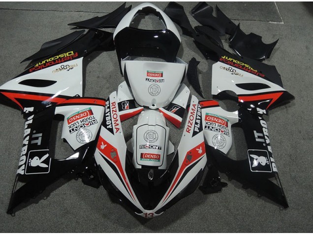 Carénage Kawasaki ZX6R 05-06 - Blanc Noir Rizoma Playboy Carénage Kawasaki ZX6R 05-06 - Blanc Noir Rizoma Playboy