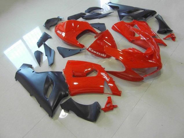 Carénage Kawasaki ZX6R 05-06 - Rouge et Noir Mat Carénage Kawasaki ZX6R 05-06 - Rouge et Noir Mat