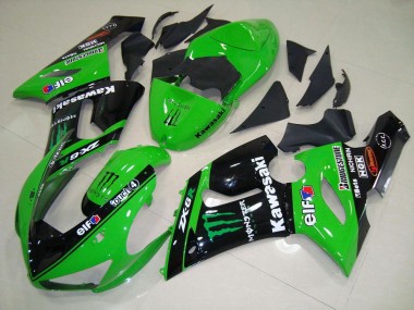 Carénage Kawasaki ZX6R 05-06 - Vert Monster