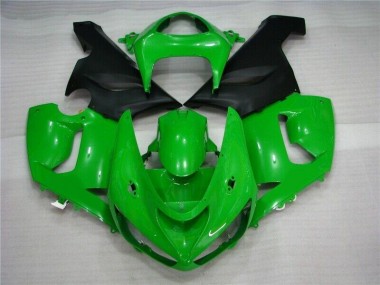 Carénage Kawasaki ZX6R 05-06 - Vert Noir Mat