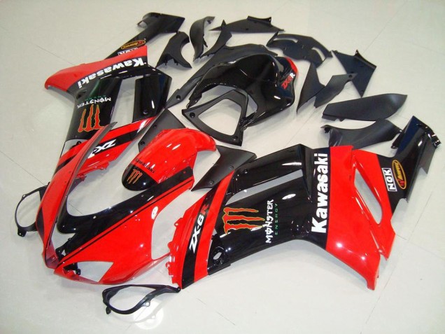 Carénage Kawasaki ZX6R 07-08 - Monster En Rouge