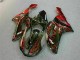 Carénage Kawasaki ZX6R 07-08 - Noir Rouge Flamme