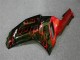 Carénage Kawasaki ZX6R 07-08 - Noir Rouge Flamme