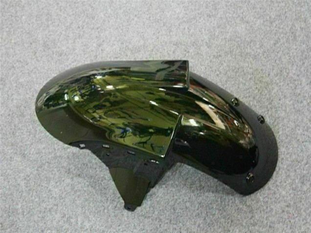 Carénage Kawasaki ZX6R 07-08 - Noir Rouge Flamme