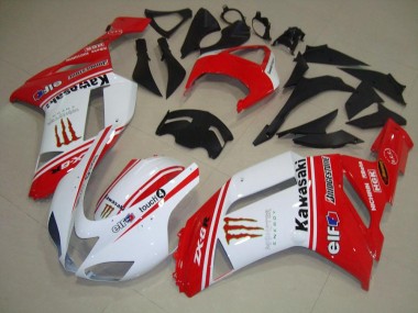 Carénage Kawasaki ZX6R 07-08 - Rouge et Blanc