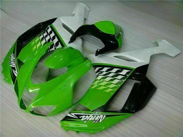 Carénage Kawasaki ZX6R 07-08 - Vert Blanc Ninja Carénage Kawasaki ZX6R 07-08 - Vert Blanc Ninja