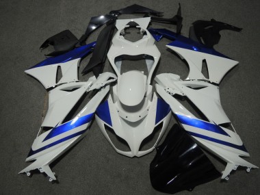 Carénage Kawasaki ZX6R 09-12 - Blanc Bleu