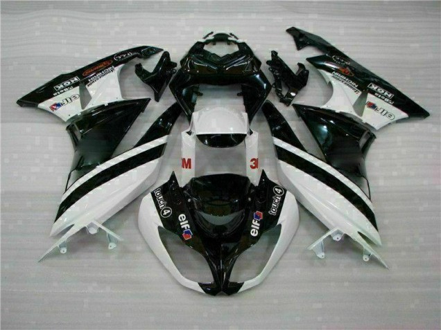 Carénage Kawasaki ZX6R 09-12 - Noir Blanc 3M Touch4 Carénage Kawasaki ZX6R 09-12 - Noir Blanc 3M Touch4
