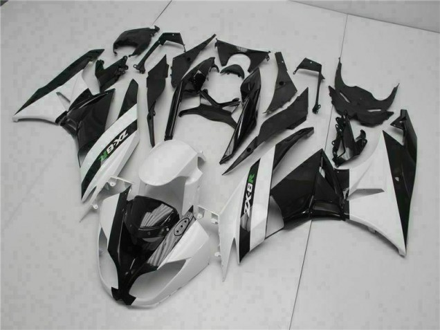 Carénage Kawasaki ZX6R 09-12 - Noir Blanc Carénage Kawasaki ZX6R 09-12 - Noir Blanc