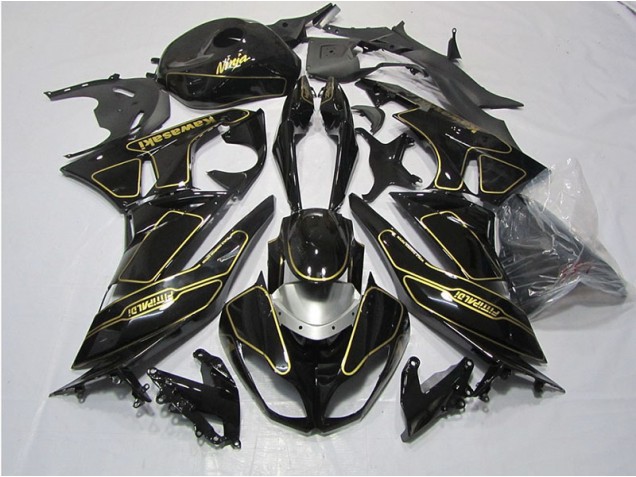 Carénage Kawasaki ZX6R 09-12 - Noir Or Carénage Kawasaki ZX6R 09-12 - Noir Or
