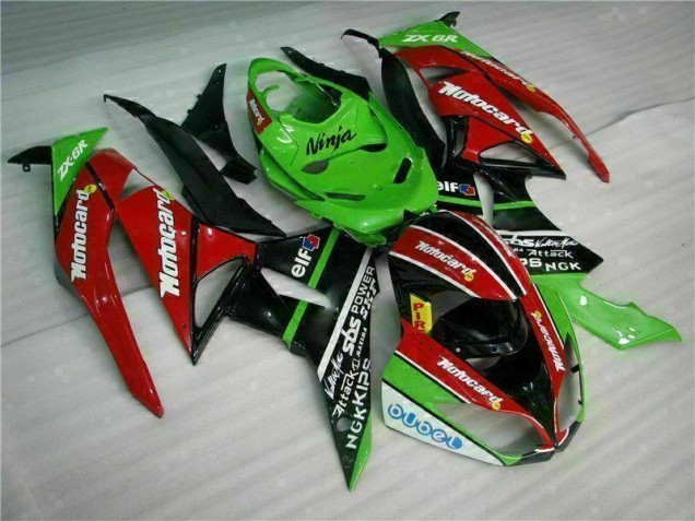 Carénage Kawasaki ZX6R 09-12 - Noir Rouge Vert card Carénage Kawasaki ZX6R 09-12 - Noir Rouge Vert card