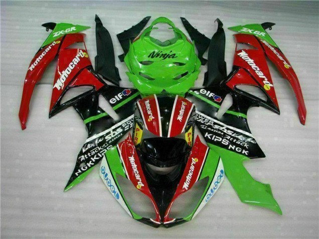 Carénage Kawasaki ZX6R 09-12 - Noir Rouge Vert card Carénage Kawasaki ZX6R 09-12 - Noir Rouge Vert card