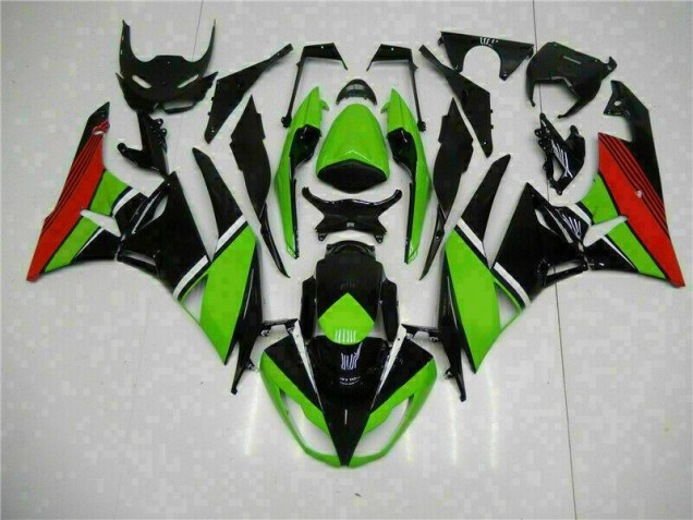 Carénage Kawasaki ZX6R 09-12 - Noir Vert Rouge Carénage Kawasaki ZX6R 09-12 - Noir Vert Rouge