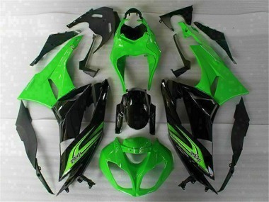 Carénage Kawasaki ZX6R 09-12 - Vert Noir
