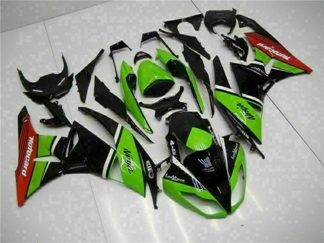 Carénage Kawasaki ZX6R 09-12 - Vert Noir Rouge Carénage Kawasaki ZX6R 09-12 - Vert Noir Rouge