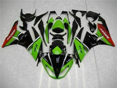 Carénage Kawasaki ZX6R 09-12 - Vert Noir Rouge