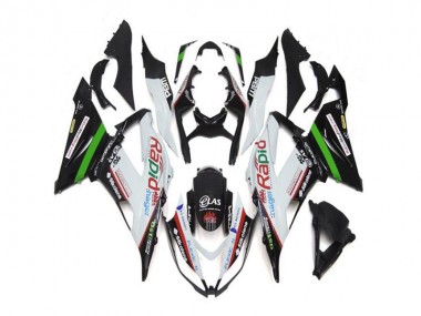 Carénage Kawasaki ZX6R 13-18 - Blanc Noir