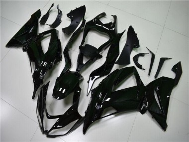 Carénage Kawasaki ZX6R 13-18 - Noir Brillant