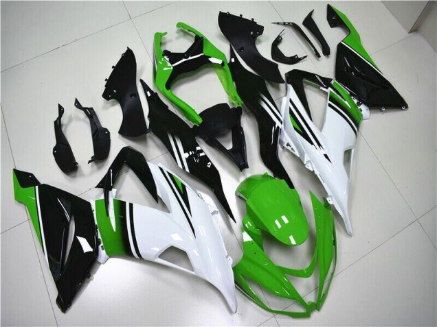 Carénage Kawasaki ZX6R 13-18 - Vert Blanc Noir Carénage Kawasaki ZX6R 13-18 - Vert Blanc Noir