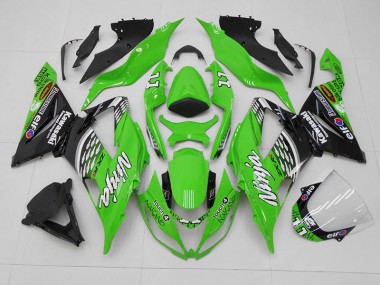 Carénage Kawasaki ZX6R 13-18 - Vert Noir 11