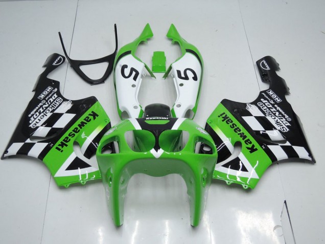 Carénage Kawasaki ZX7R 96-03 - Vert Noir et Blanc Carénage Kawasaki ZX7R 96-03 - Vert Noir et Blanc