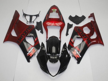 Carénage Suzuki GSXR 1000 K3 03-04 - Noir Rouge