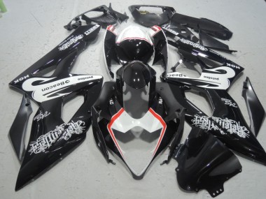 Carénage Suzuki GSXR 1000 K5 05-06 - Noir Blanc Beacon