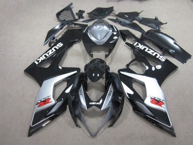 Carénage Suzuki GSXR 1000 K5 05-06 - Noir Blanc Décalque