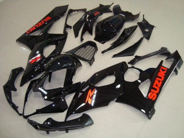 Carénage Suzuki GSXR 1000 K5 05-06 - Noir Brillant Rouge Décalque