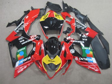 Carénage Suzuki GSXR 1000 K5 05-06 - Noir Rouge Jaune