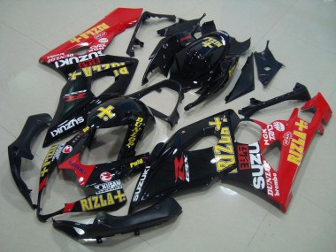 Carénage Suzuki GSXR 1000 K5 05-06 - Noir Rouge Rizla
